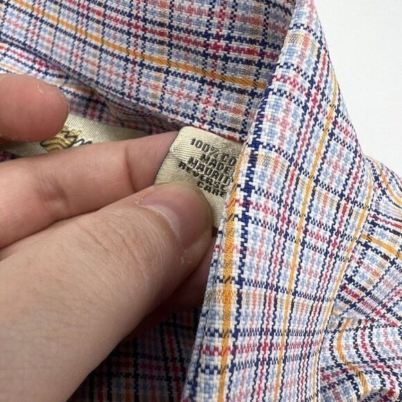 Peter Millar Shirt Mens Medium Mini Houndstooth Long Sleeve Button Down - Picture 3 of 4